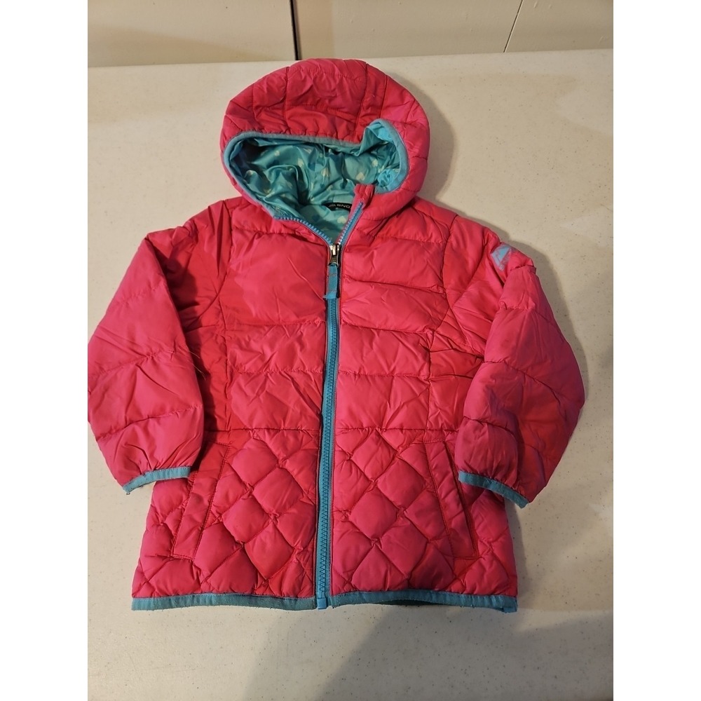Snozu Puffer Jacket Down & Feather Violet Pink Fleece Lined Hood Girls 3T (A1183